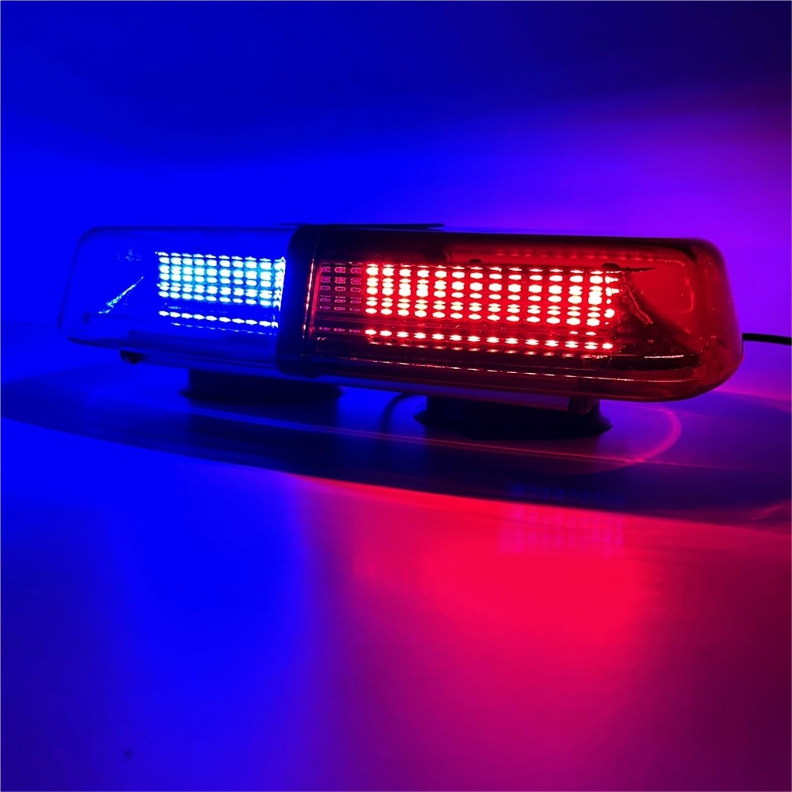 Luces estroboscópicas LED ámbar for techo de coche, baliza de emergencia policial con soporte magnético for camión, ambulancia y quitanieves (12/24 V).(Amber)