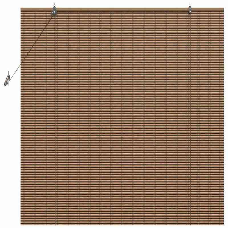 Persiana para ventana de bambú – Geométrica Marrón 140 x 160 cm – Protección Natural para Ventanas – Respetuoso con el medio ambiente y duradero