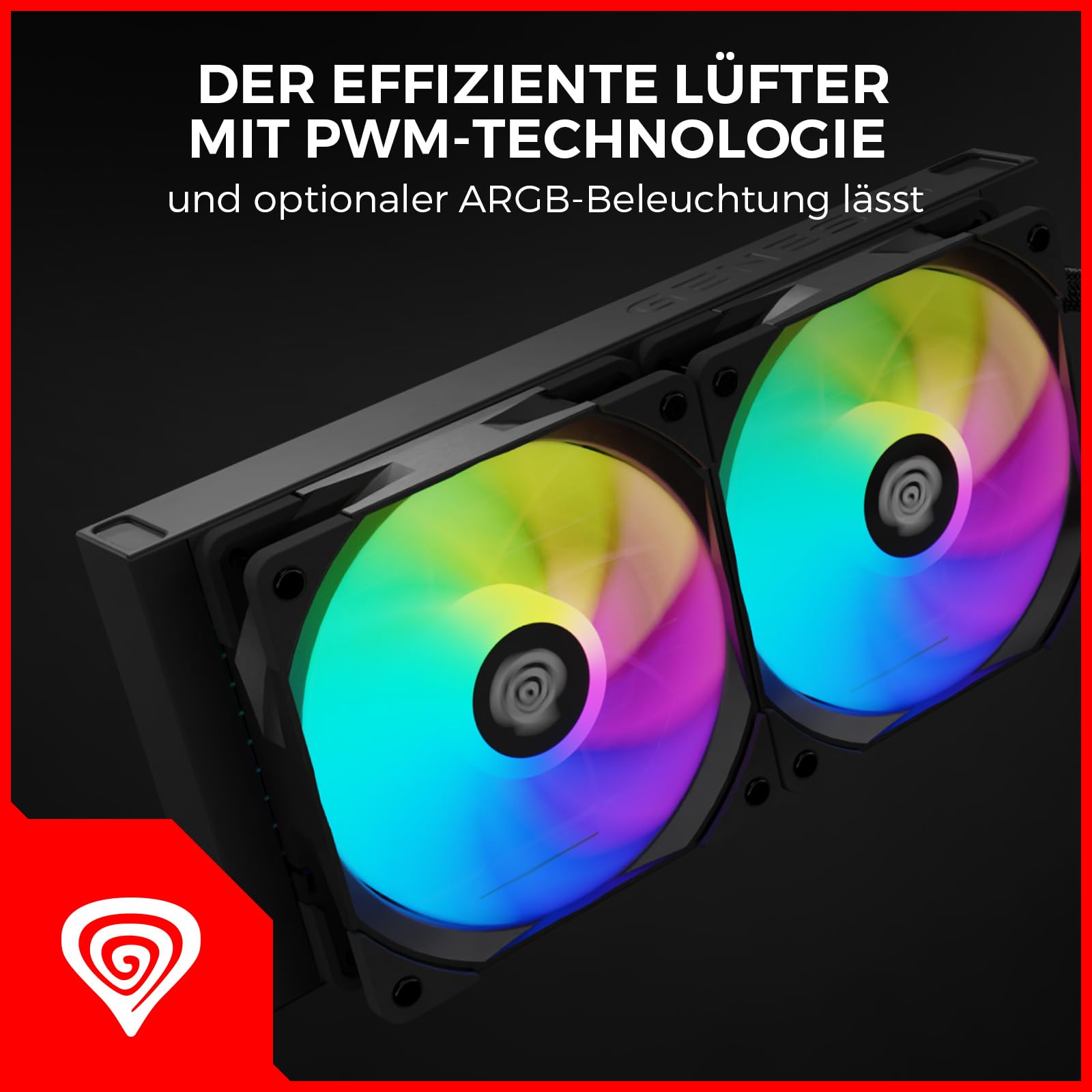 Genesis Hydria 240 ARGB AIO chłodzenie wodne 240 mm, 250 W TDP, AM5, czarny