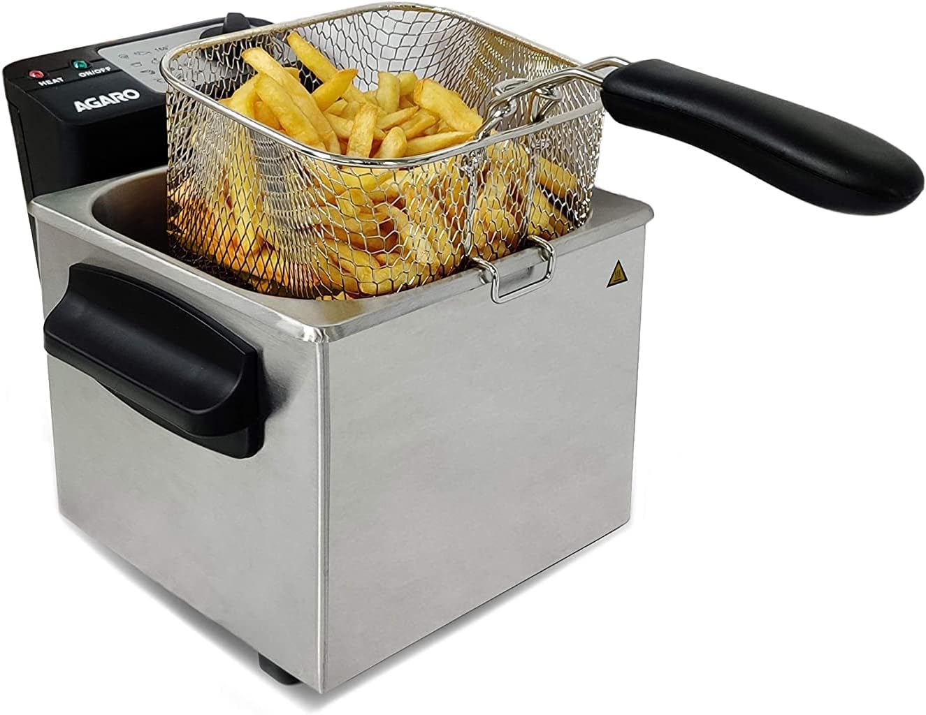 AGARO Marvel 1700-Watt Deep Fryer with 2-Litre Capacity & 3 Temperature Settings, Deep Fat Fryer (Silver)