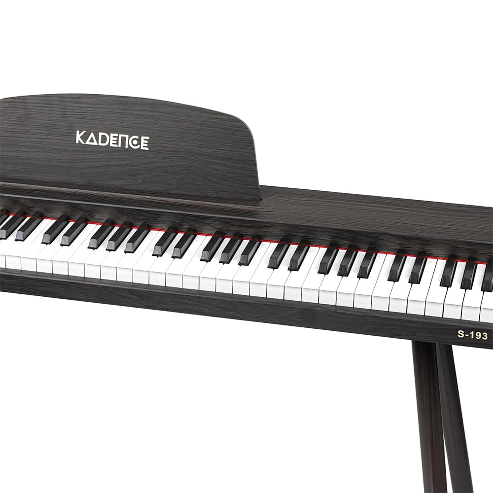 Kadence S193 Digital Piano - 88 Progressive Touch-Sensitive Keys, Bluetooth & MIDI, Ideal for Kids & Beginners (Dark Brown) - Image 4 thumbnail