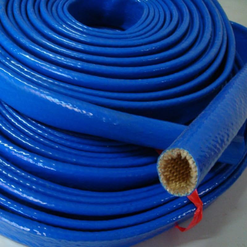 1Meter Thick White/Black/Blue Φ4-130mm High Temprature Silicone Rubber Fiberglass Sleeve Cable Wire Insating protection Tube - (Color: Blue, Inside Diameter: 25mm)