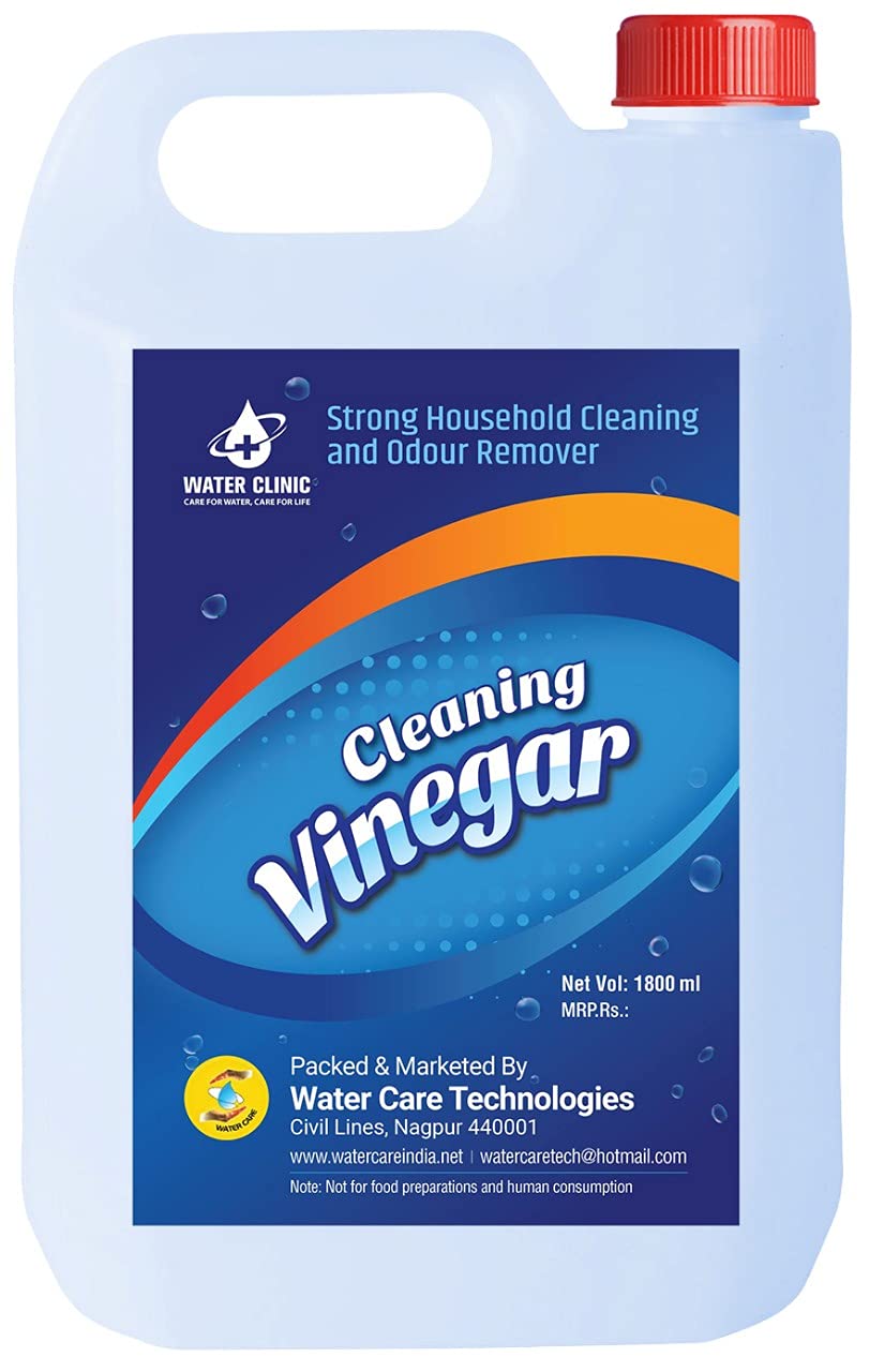 WATER CLINIC White Vinegar for Household Surface Cleaning/Glass Stainless Steel/Ceramic/Vegetables & fruits/Lime Scale Remover/Odor Removal in Fridge/Dishwasher 1800 ml (B09F37V3LK) Amazon Price History, Amazon Price Tracker