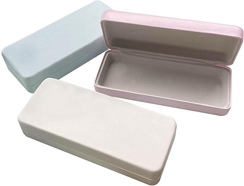 HSYMQ 3 fundas para lentes, funda rígida para gafas, estuche para lentes de sol, fundas rígidas para lentes de lectura para mujeres y hombres