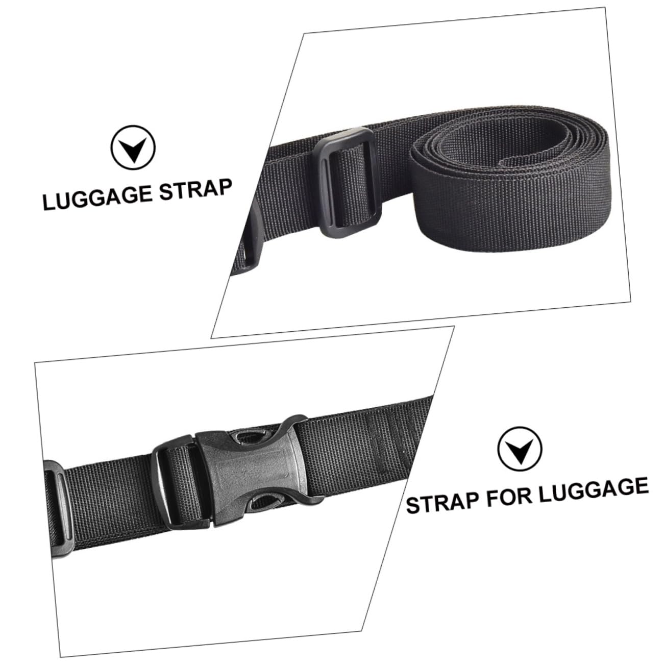 VALICLUD 12pezzi Cinghie Di Ancoraggio Per Bagagli Cinghie Di Fissaggio Resistenti Per Viaggi Tracolla Leggera e Compatta Per Luggage Tie down Strap