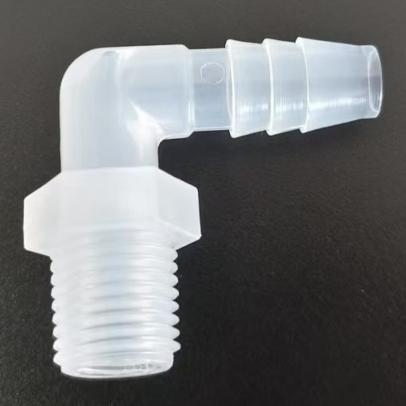 1/4G Male Thread Adapter - Durable PP Hose Barb Fitting for Laboratory and Food Machinery - 50 Pack(5/16inch 7.9mm L-Type)