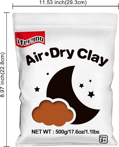 Miniatura 7 de Ifergoo Arcilla para modelar marrón, cosplay moldeable, secado al aire, arcilla de moldeo blanda para proyectos de arte y manualidades para adultos,