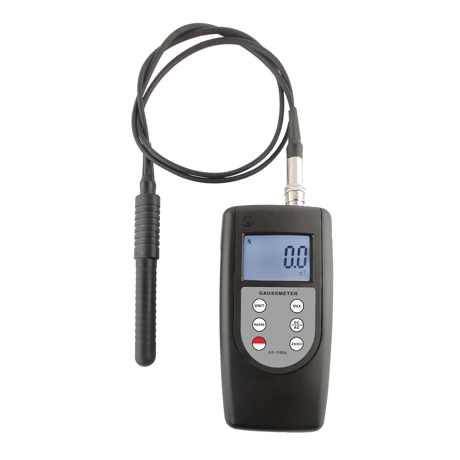 GS-100DA Digital Gaussmeter Tesla Meter Tester Surface Magnetic Field Tester Handheld Gauss Meter Measuring Range 0mT-200mT-2000mT Accuracy DC 2%, AC 2%