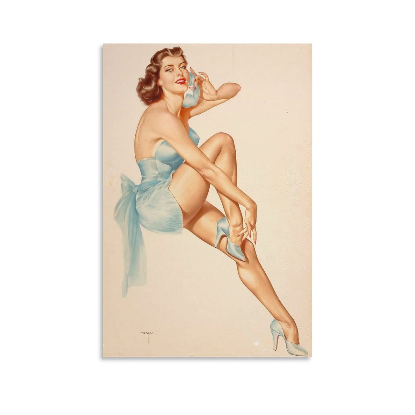 Amazon.com: Alberto Vargas Print Girl Vintage Pinup Girl Modern