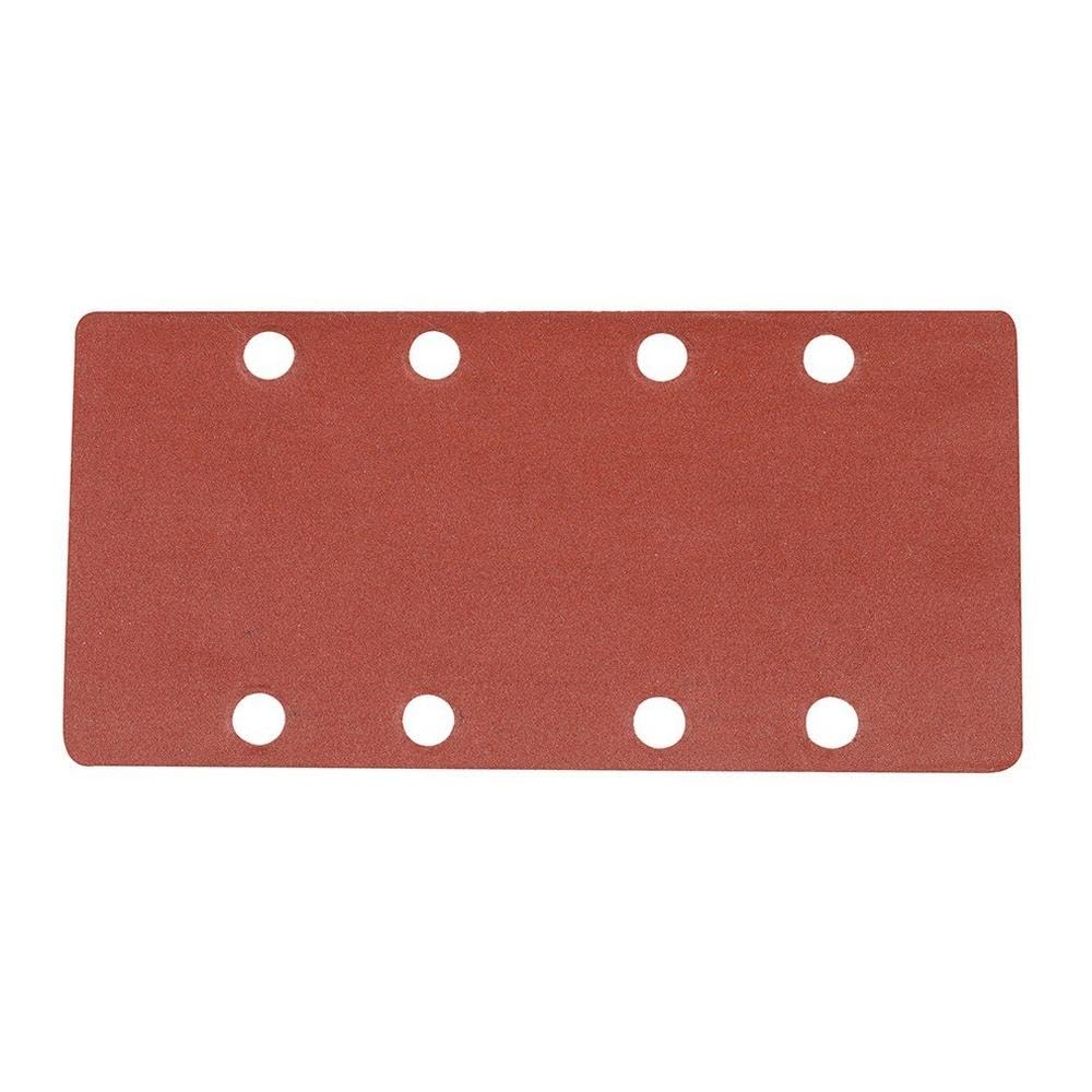 Silverline Red 633768 Hook And Loop 1/3 Sheets Punched 10Pk 240 Grit