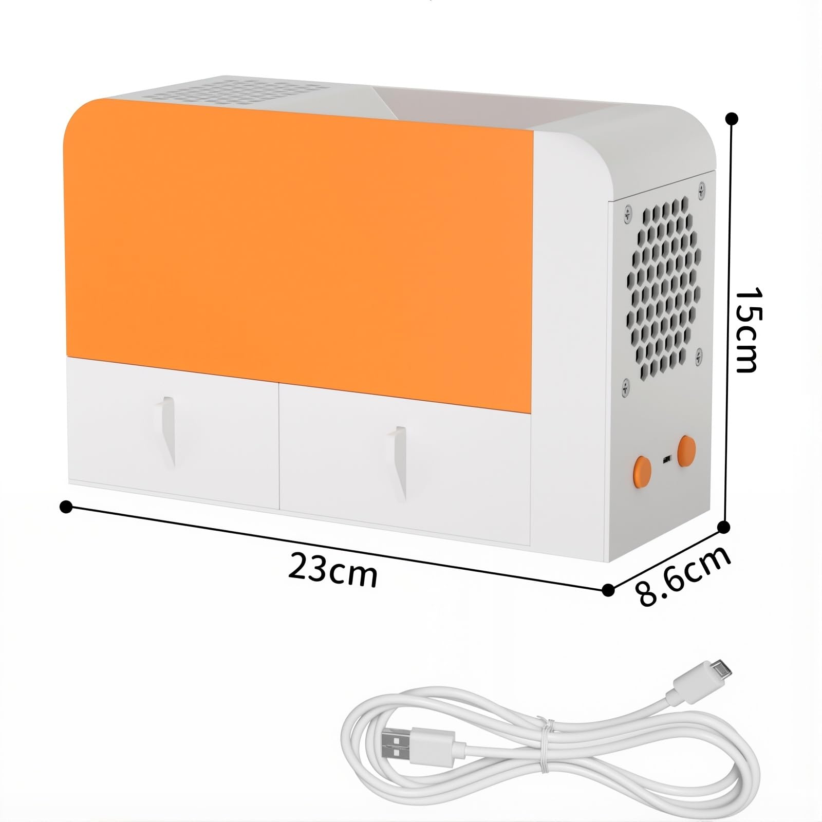 Limpiador eléctrico de semillas de pájaros, máquina Winnower de grano con 2 cajones y almacenamiento de 10 cm, 5 velocidades de viento ajustables, recargable y lavable para alimentos para pájaros