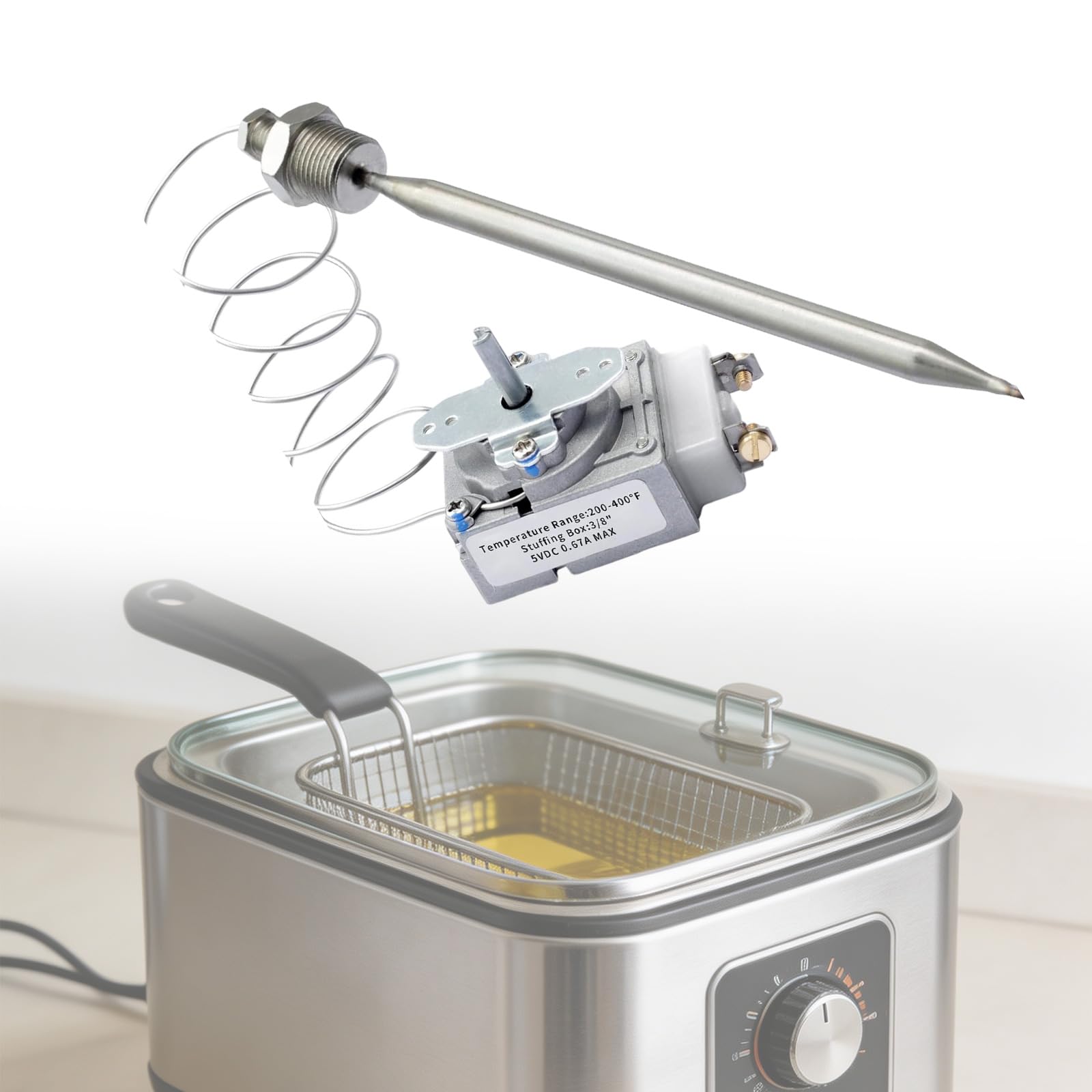 Unidad de Control de Temperatura para freidoras RX-2-24 Termostato para freidoras Interruptores de límite Termostato de Seguridad Pieza de freidora Profesional Duradera