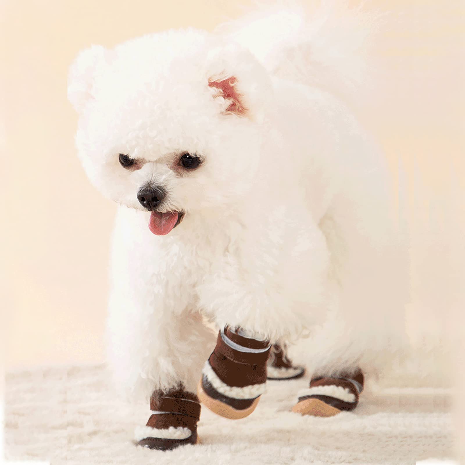 4pcs Bottes de Protection pour Chien Chaussures de Chien Imperméables Protecteurs de Pattes pour Petit Moyen Grand Chien