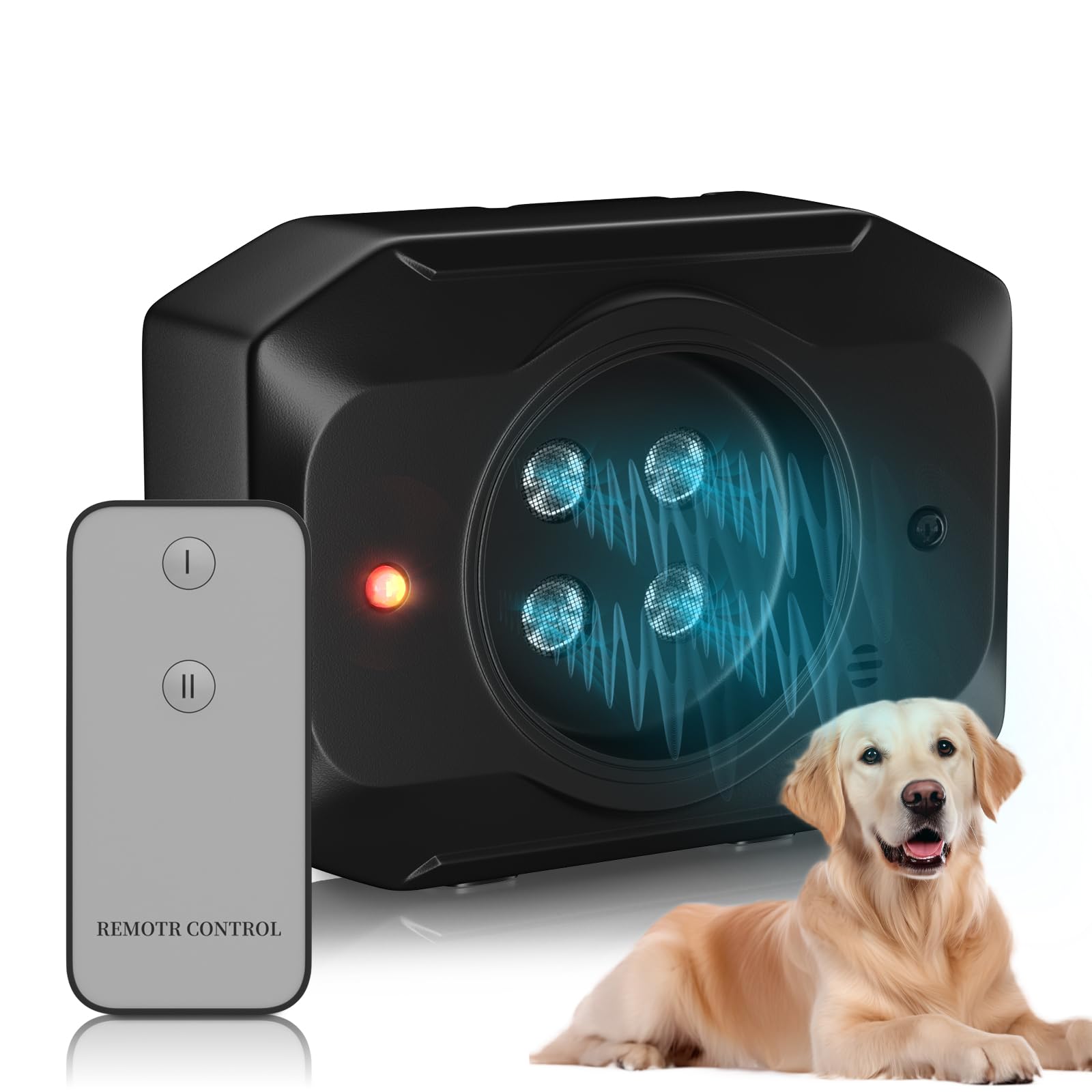 Antiladridos para perros, 25 pies 3 en 1, dispositivo ultrasónico antiladridos, 2 modos, mini collar antiladridos para interior y exterior-250805-11