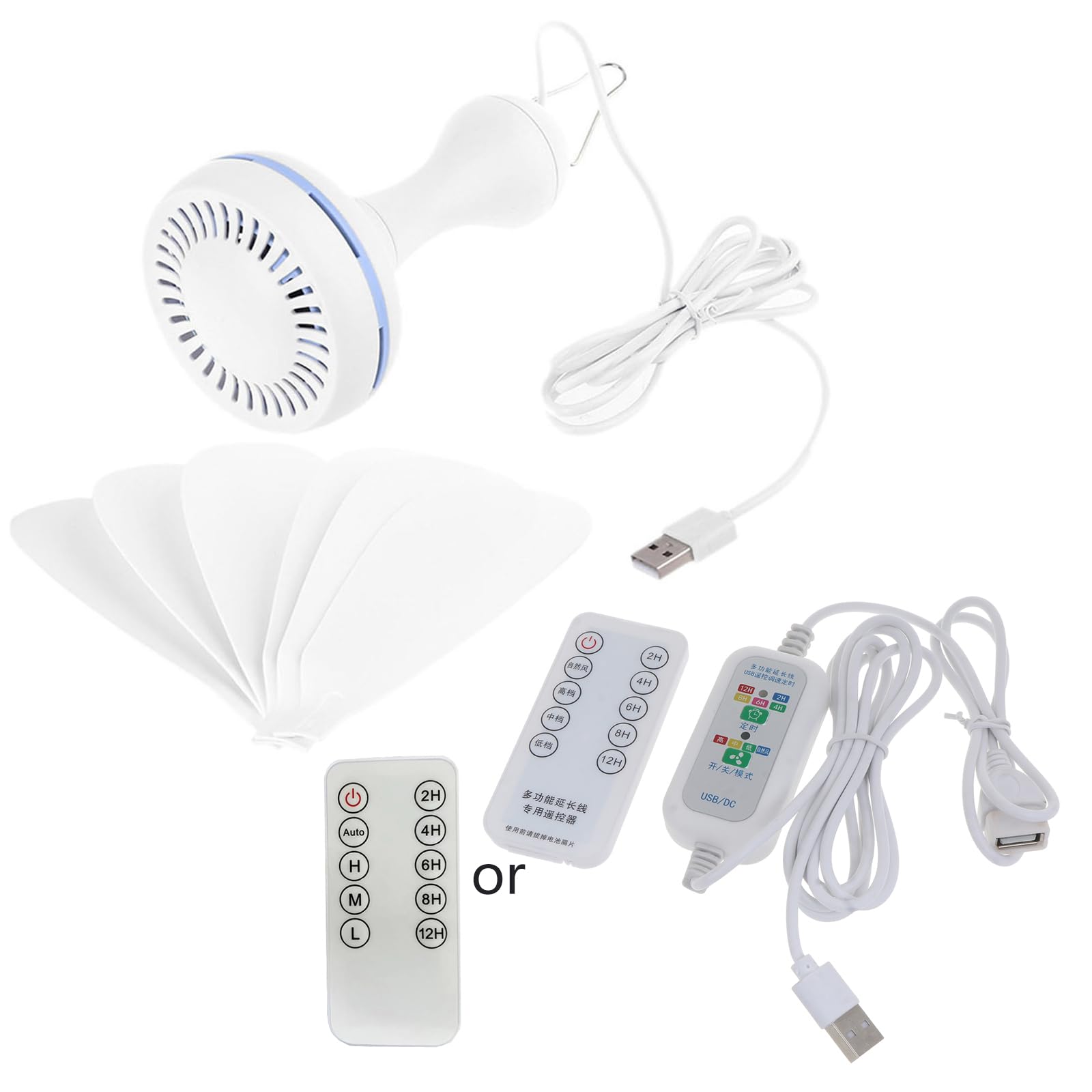 Ventilateur de plafond USB nomade pour le camping en plein air et les tentes