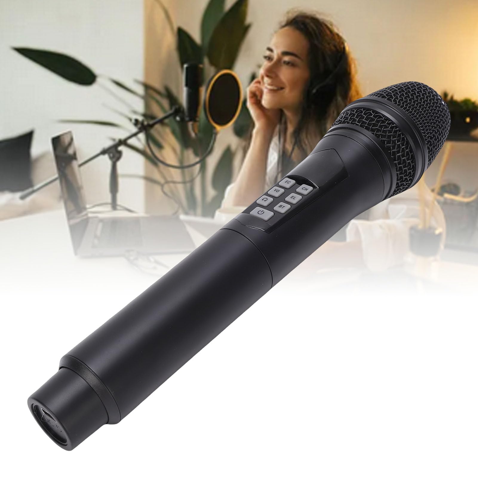 Luocute Microfono Karaoke Portatile Wireless, Microfono Dinamico BT 2.4G con Molteplici Effetti Sonori, Cambi di Voce, per Streaming Live, Canti, Feste di Matrimonio, Chiese