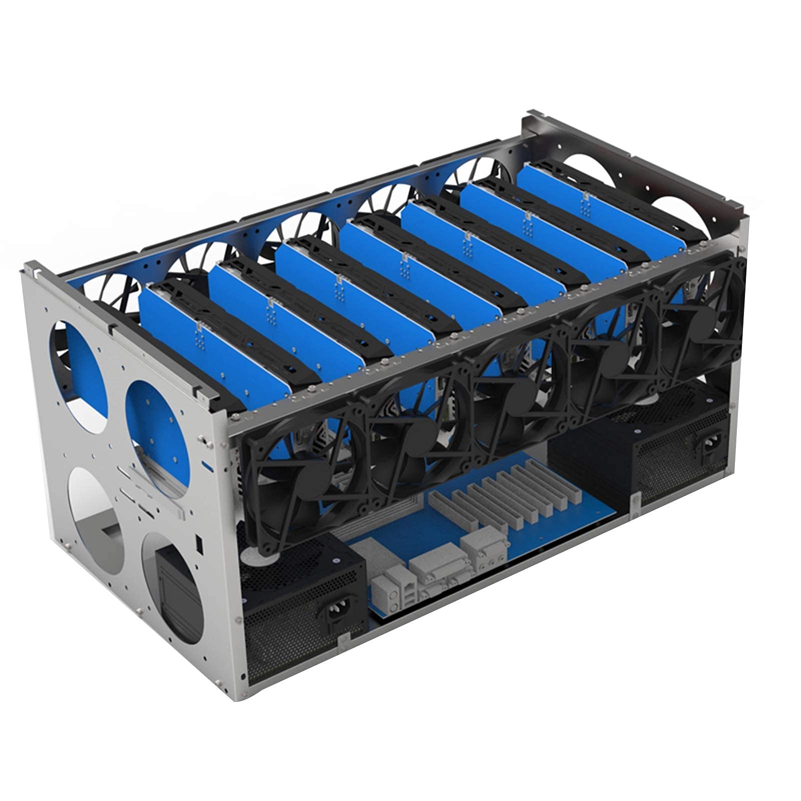 MLLIQUEA Mining Rig Frame - 6/8/10 GPU Stackable Mining Bitcoin Computer  Steel Case Rack for Crypto Currency Bitcoin Mining ETH/ETC/ZEC Ether  Accessories Tools-Frame Only, Fans&GPU is not Included : Amazon.sg:  Electronics