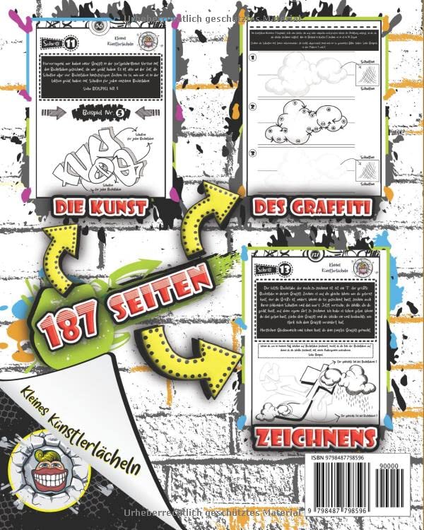 Graffiti Zeichnen Lernen vom Anfänger bis zum Pro!: Echte große Graffitischool 2 ist der Weg zum eigenen Graffiti Style mit detaillierten ... Elemente und Techniken stundenlangen Spaß Taschenbuch – 9. Oktober 2021 - Image 3