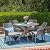 Christopher Knight Home Linsey Outdoor 5 Piece Wood and Wicker Dining Set, Gray Finish/Gray