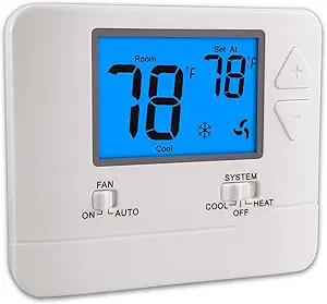 Non-Programmable Thermostats for Home 1 Heat/1 Cool