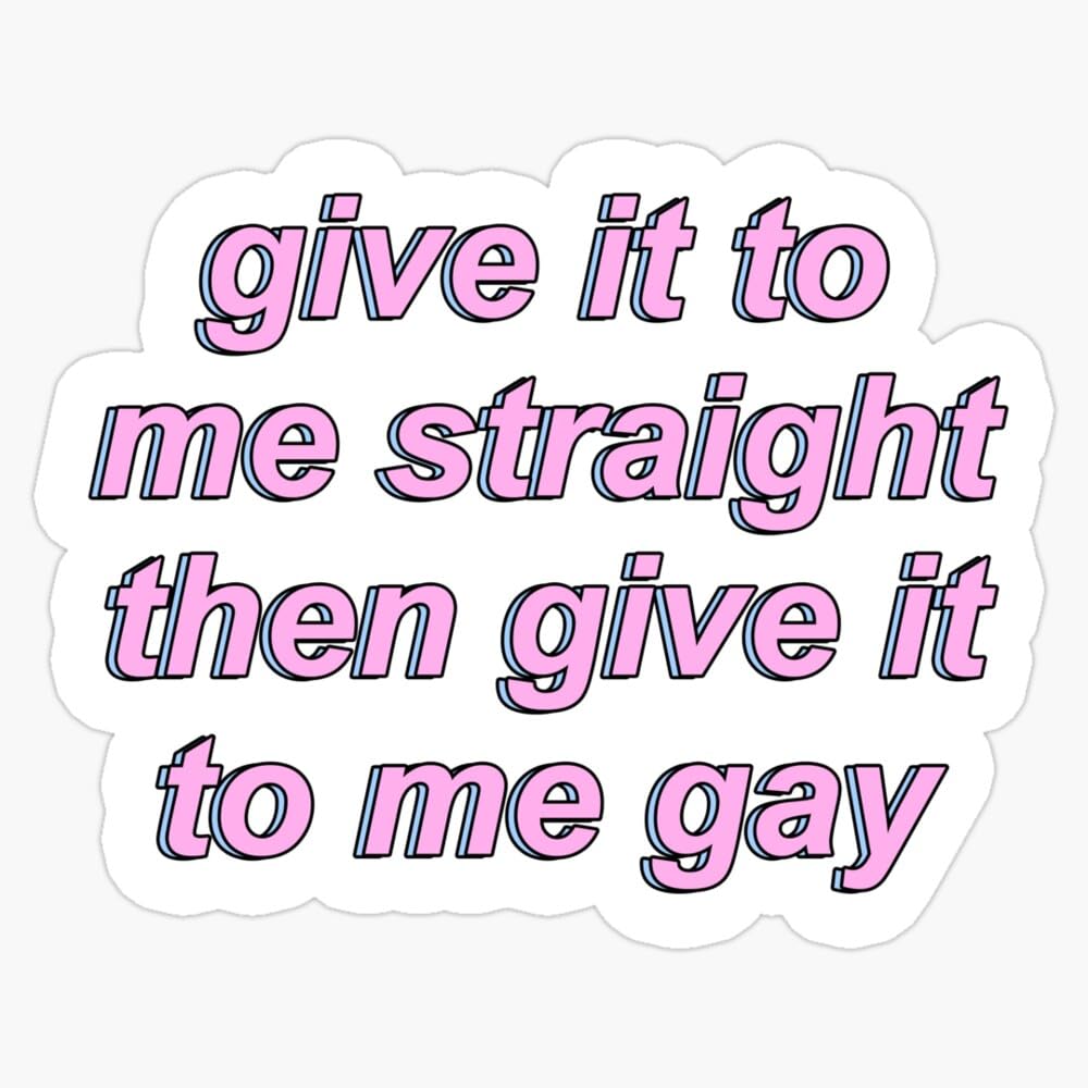 SMJ DesignsGame Grumps - Give It to Me Straight Sticker Vinyl Waterproof Sticker Decal Car Laptop Wall Window Bumper Sticker 5"