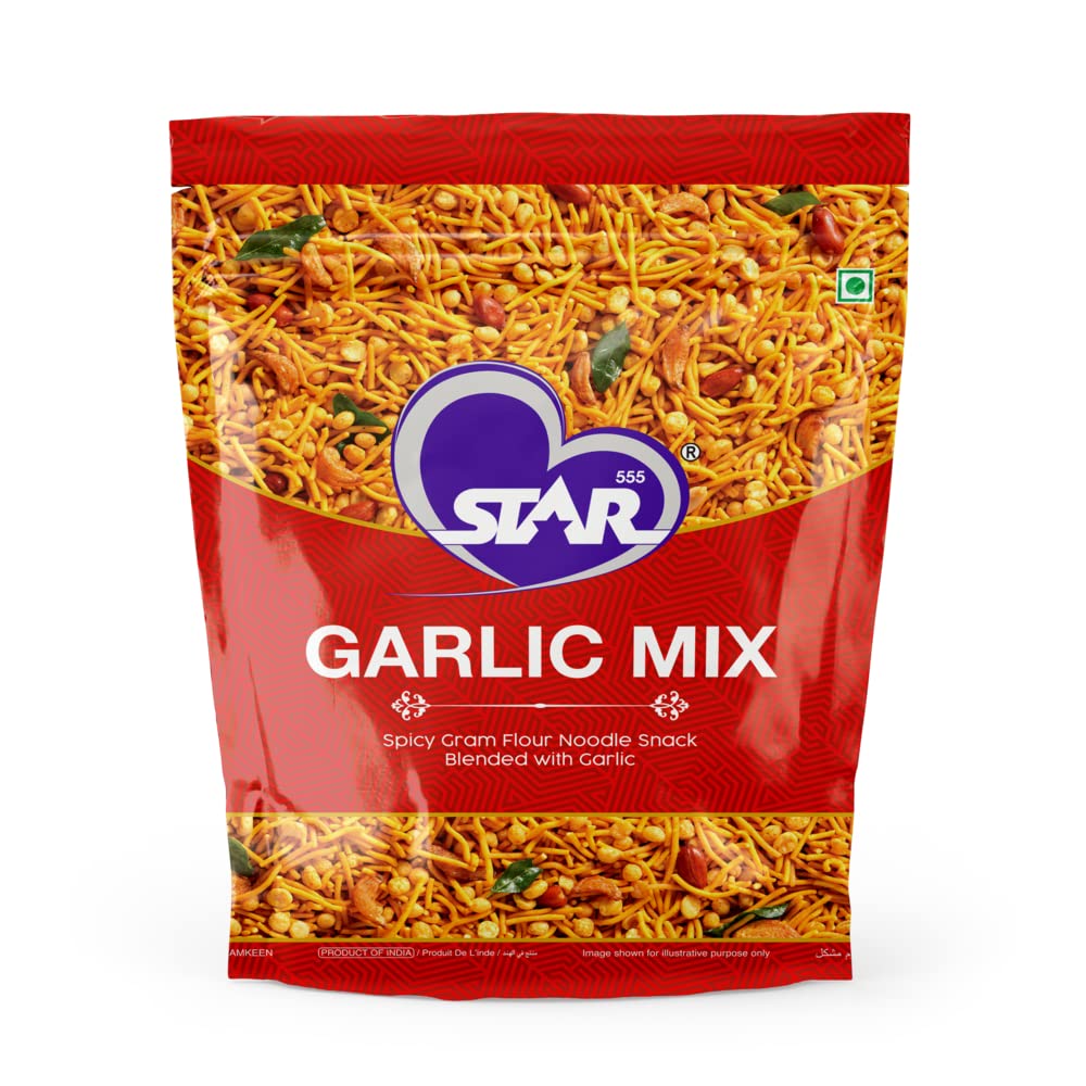 STAR 555 Garlic Mix Namkeen |Delicious Flavoured Snacks | Spicy Gram Flour Noodle Snack Blended with Garlic | Lahsun Sev - 800 Gm (B0D2RP1K7B) Amazon Price History, Amazon Price Tracker