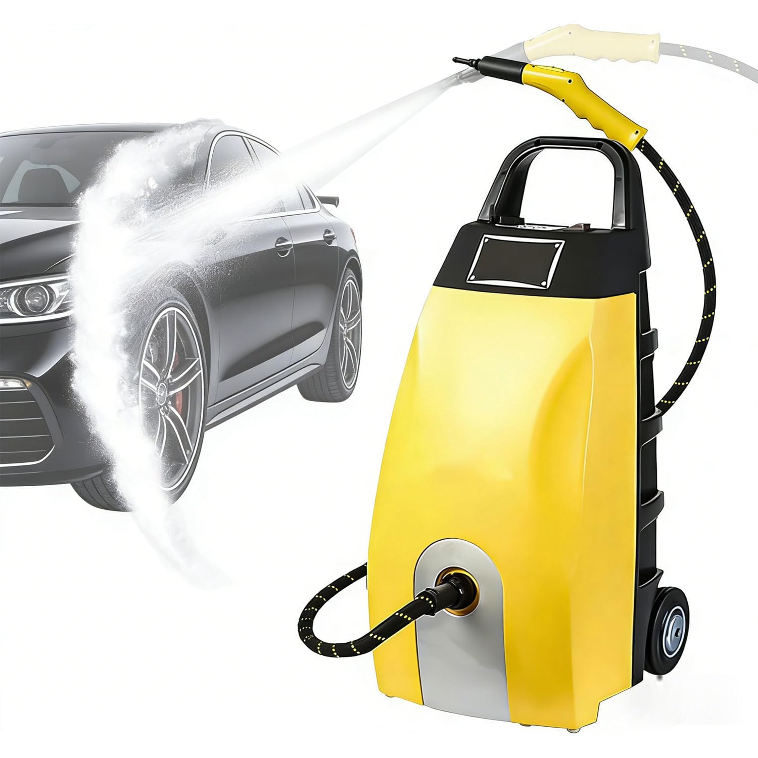 High Pressure Steam Cleaner Auto Steam Cleaner Car Detailing 3L Water Tank Portable Design 6 Complete Accessories Cleans