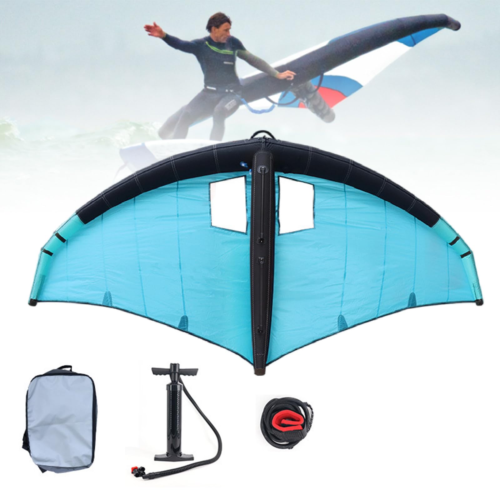 Wind Wingfoil Y Tabla Hydrofoil con Tabla Hydrofoil Inflable, Wind Wing Foil Y Hydrofoil Inflable Windfoil Hydrofoil para Deportes Acuáticos Al Aire Libre,D