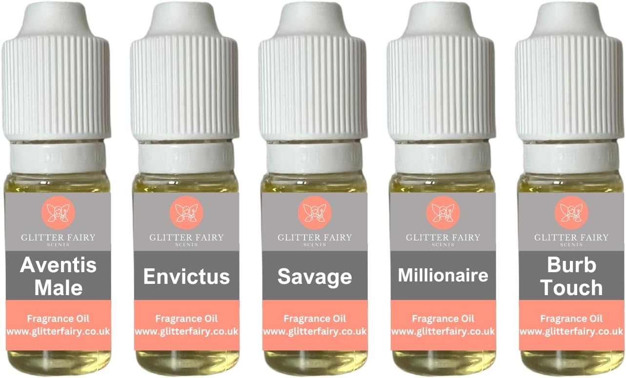 Aftershave Fragrance Oils, 5 x 10ml Bottles Perfect for Wax Melts