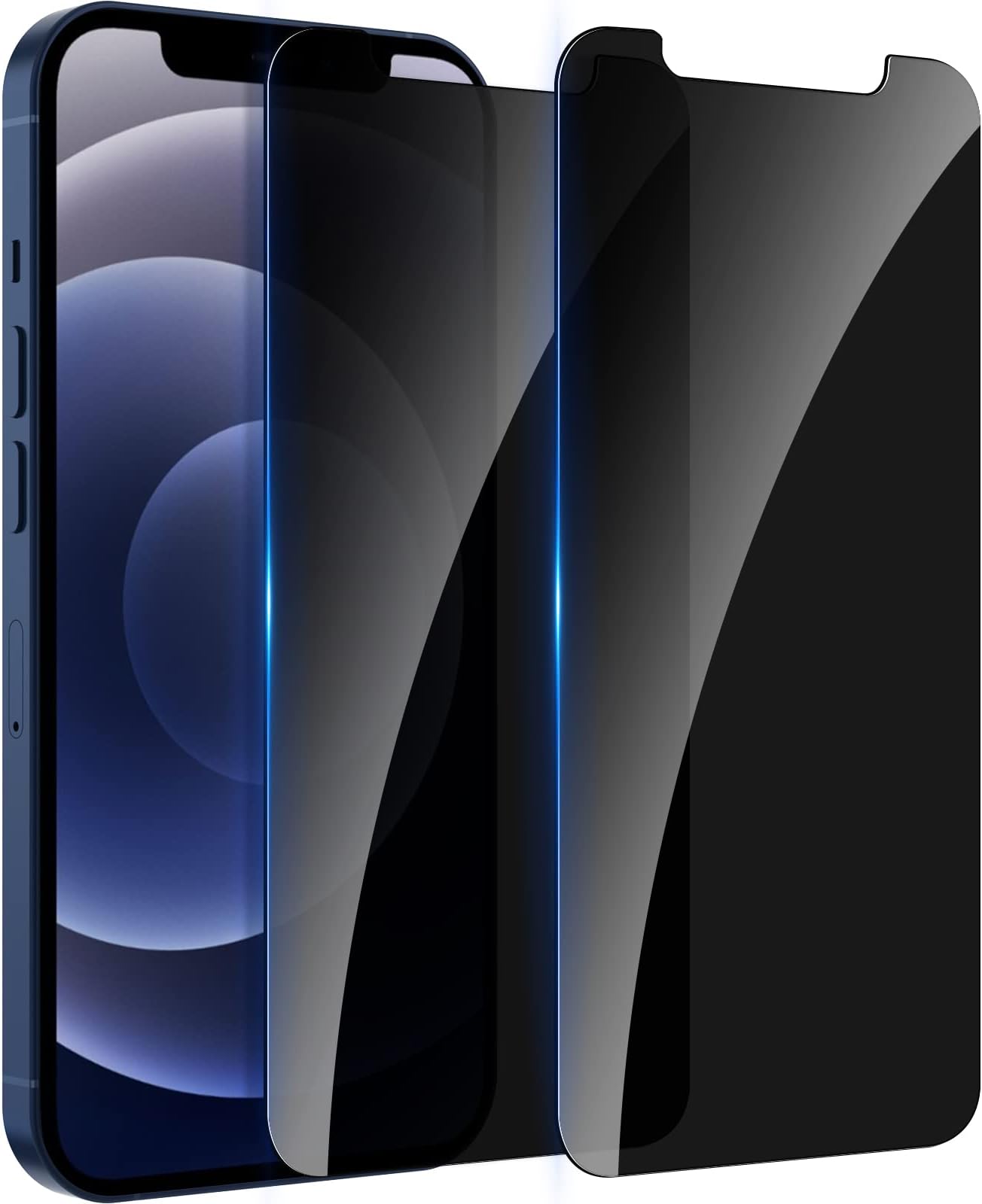 WHPXJY 2 Pack Privacy Screen Protector for iPhone 12/12 Pro 6.1 inch, Anti-Spy Screen Protector Tempered Glass Film Shatterproof/Anti-Scratch/Touch Sensitive/No Air Bubbles/Easy to Install