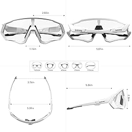 KAPVOE Photochromic Cycling Glasses Men Women Mountain Bike Sunglasses Clear MTB Bicycle Riding - K9408