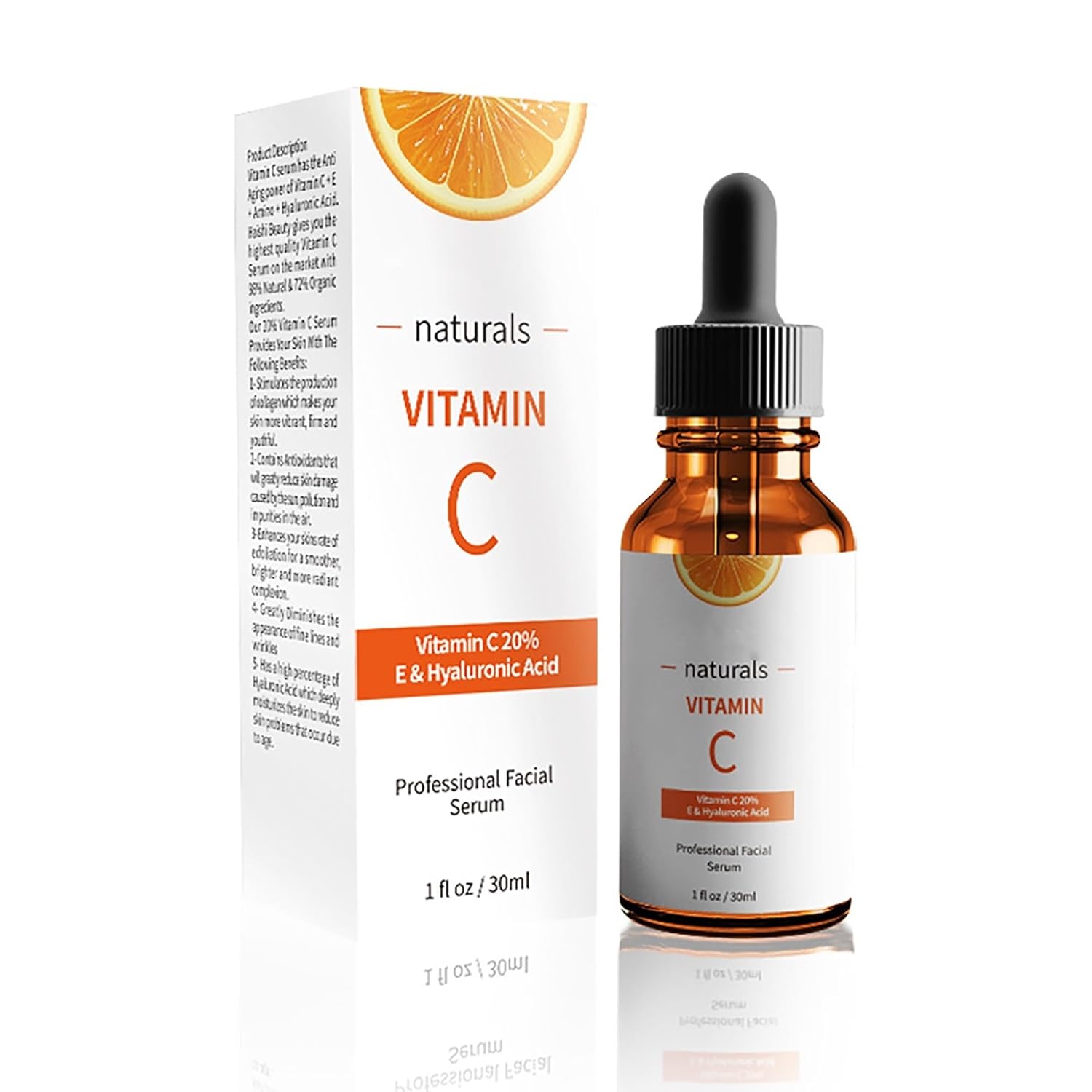Premium 20% Vitamin C Face Serum,Vitamin C Serum With Hyaluronic Acid For Skin Care-Facial Serum 30ml