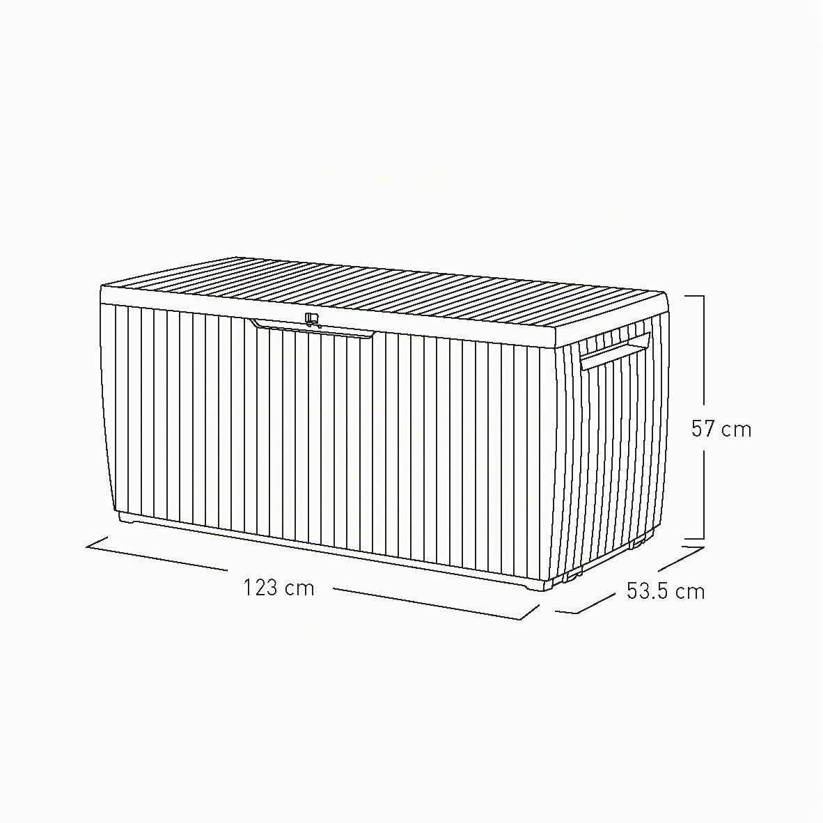 Keter Springwood Arcón Exterior, Marrón, 53.5x123x57 cm