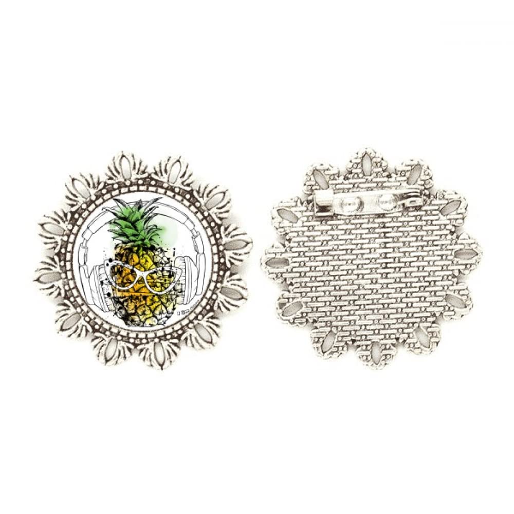 Broche para gafas de sol de piña plateada ideal para terrazas 4