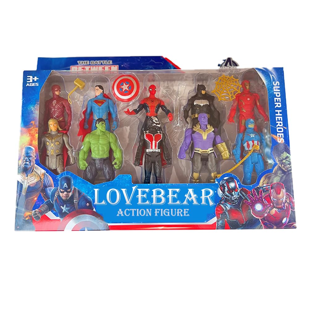 See full amazon price history chart for Love Bear Avengers Twist & Move Toy Set - Superhero Action Figure Toys Superheroes Set, Toy for Kids for Babies - Multicolor Play Set (Set of 10 Superheros) Love Bear Avengers Twist & Move Toy Set - Superhero Action Figure Toys Superheroes Set, Toy for Kids for Babies - Multicolor Play Set (Set of 10 Superheros) (B0D8G3L4MN) Amazon Price History, Amazon Price Tracker