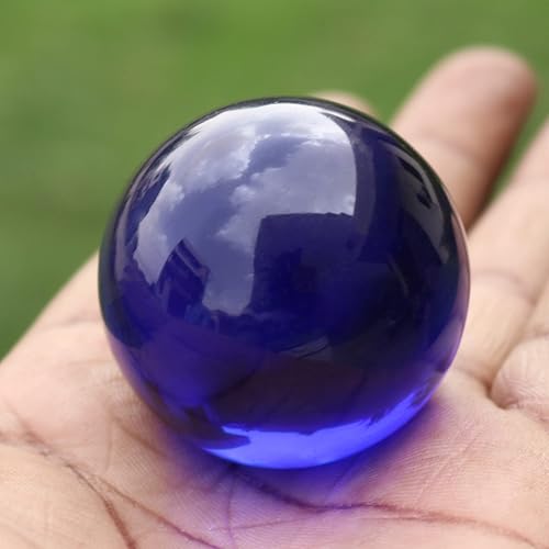 Miniatura 4 de GEMHUB Esfera de piedra de chakra de obsidiana curativa pulida natural para decoración y Feng Shui (obsidiana azul)
