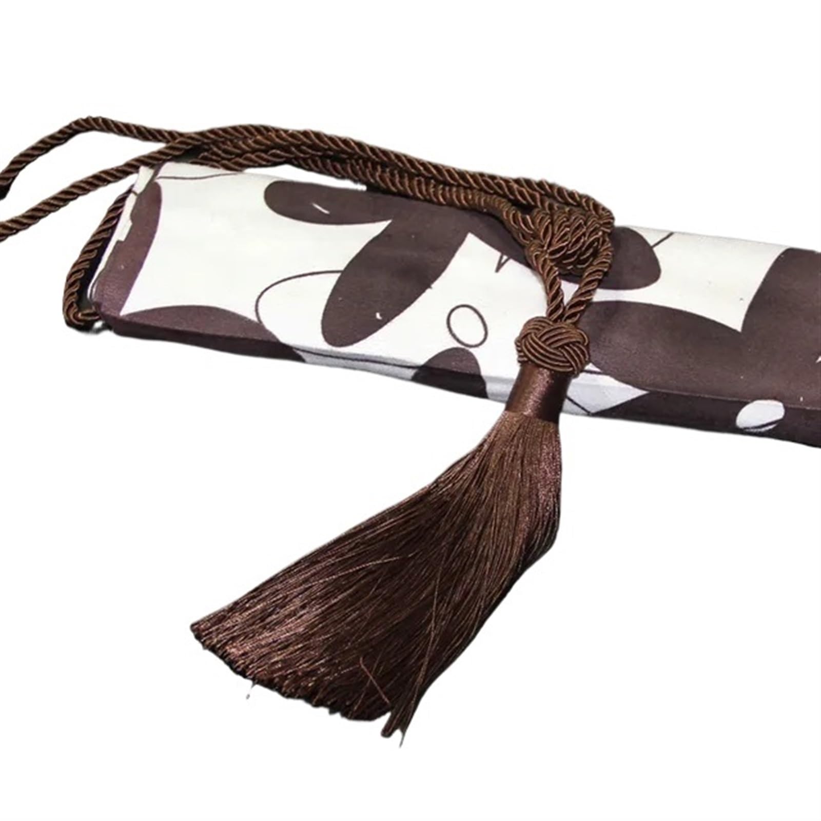 Fermacravatte per Tende, 1 Pezzo, fermacravatta per Tende con Nappe Intrecciate, fermacravatte Fai da Te semplici con Nappe a Sfera, fermatende Decorativi per la casa (ca,Dark Coffee-92cm