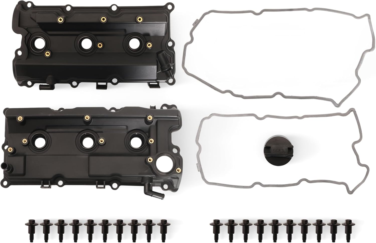 Valve Covers With Gasket Bolts for Nissan Pathfinder 2002-2004 3.5L, for Infiniti QX4 2002-2003 3.5L, #OE 13264-5W500, 13264-5W510