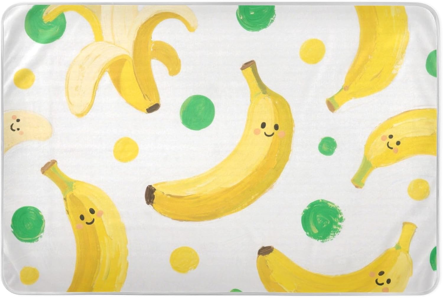 Cute Cartoon Yellow Bananas Extra Large Resuable Potty Training Pad Highly Absorbent Flat Crib Pads Portable Incontinence Pads for Infant Toddler , 52" L x 34" W
