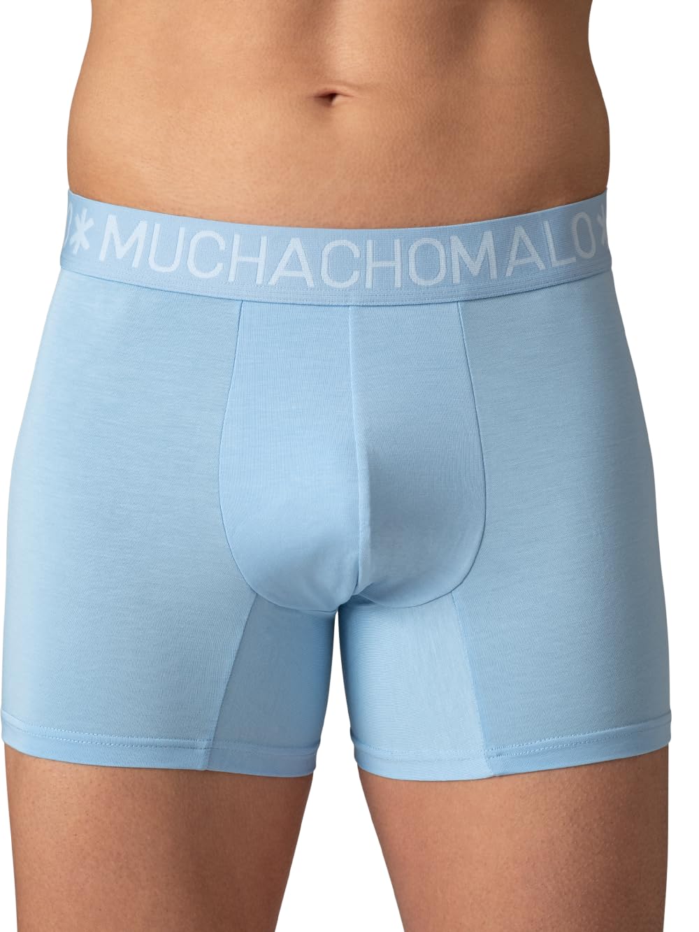 Muchachomalo Uomo Boxer 3-Pack, Tinta Unita, bambù, Fascia Elastica