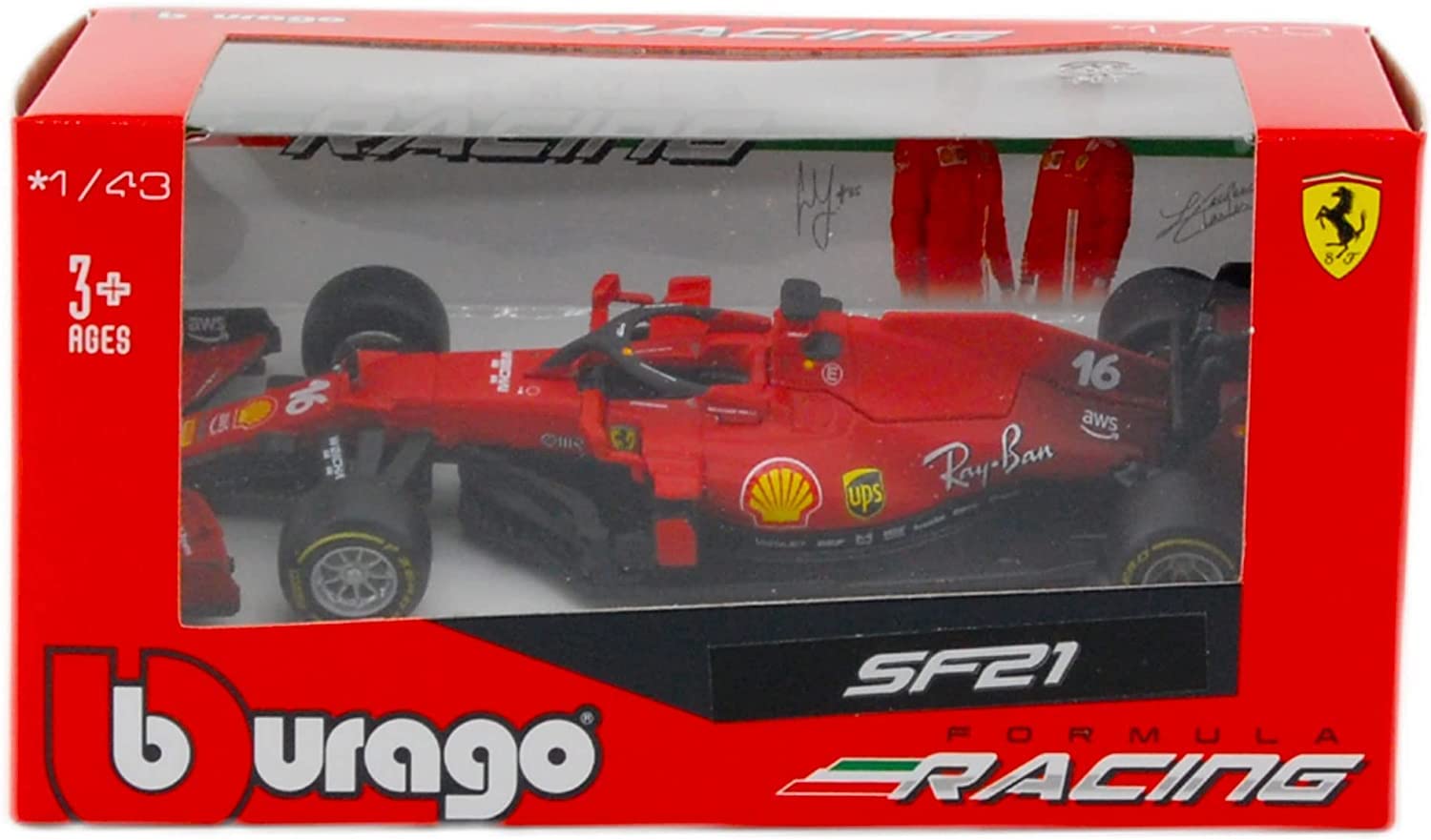 ブラーゴ 1/18 フェラーリ SF21 #16 2021 C.ルクレール Bburago 1/43スケール フェラーリ SF21 C.ルクレール 2021