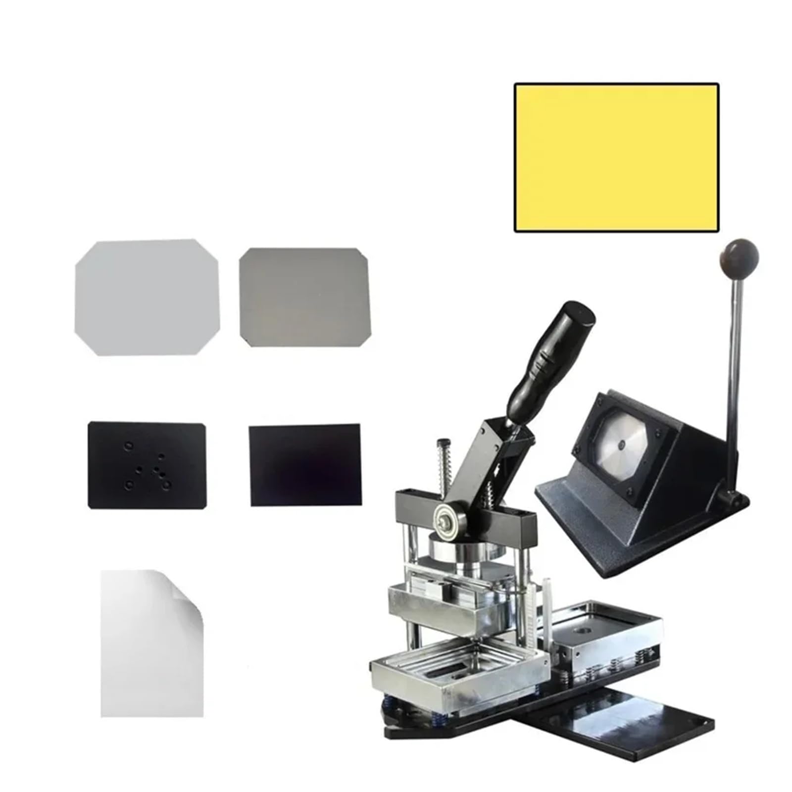 Maszyna do robienia magnesów na zdjęcia 80x53mm/90x65mm Zestaw do samodzielnego wykonania kwadratowych magnesów na lodówkę, czarny Zgodny(80x53set)