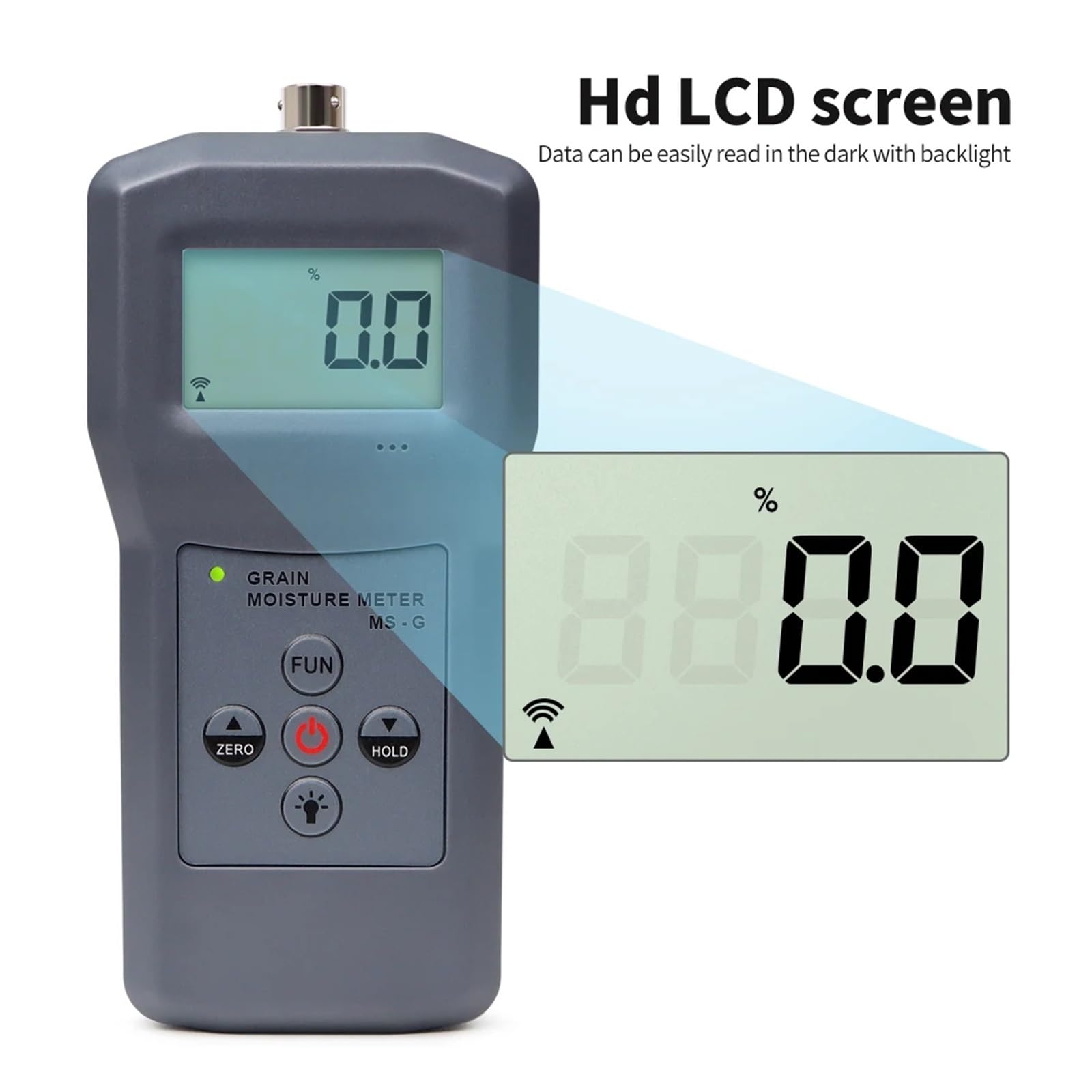 Getreidefeuchtigkeitstester LCD-Digital-Getreidefeuchtigkeitsmesser, Hochpräziser Feuchtigkeitstester For Weizen, Bohnen, Mais, Hygrometer, 3–80% Wassergehaltsdetektor