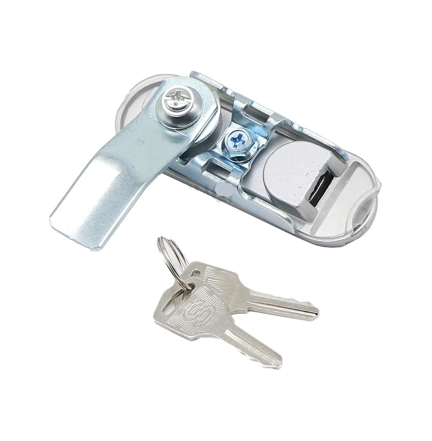 AB403-1 Basic Lock Mechanical Box Lock Equipment Door Lock Electric Cabinet Box Lock Distribution Box Lock Control Cabinet Lock 1Pcs(No Key)