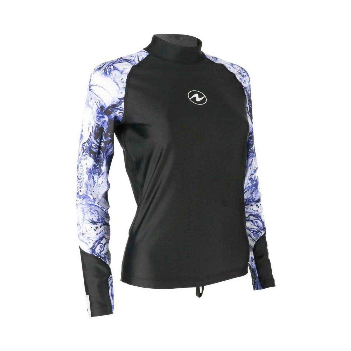 Long Sleeve Rashguard for Women Purple/White-Small