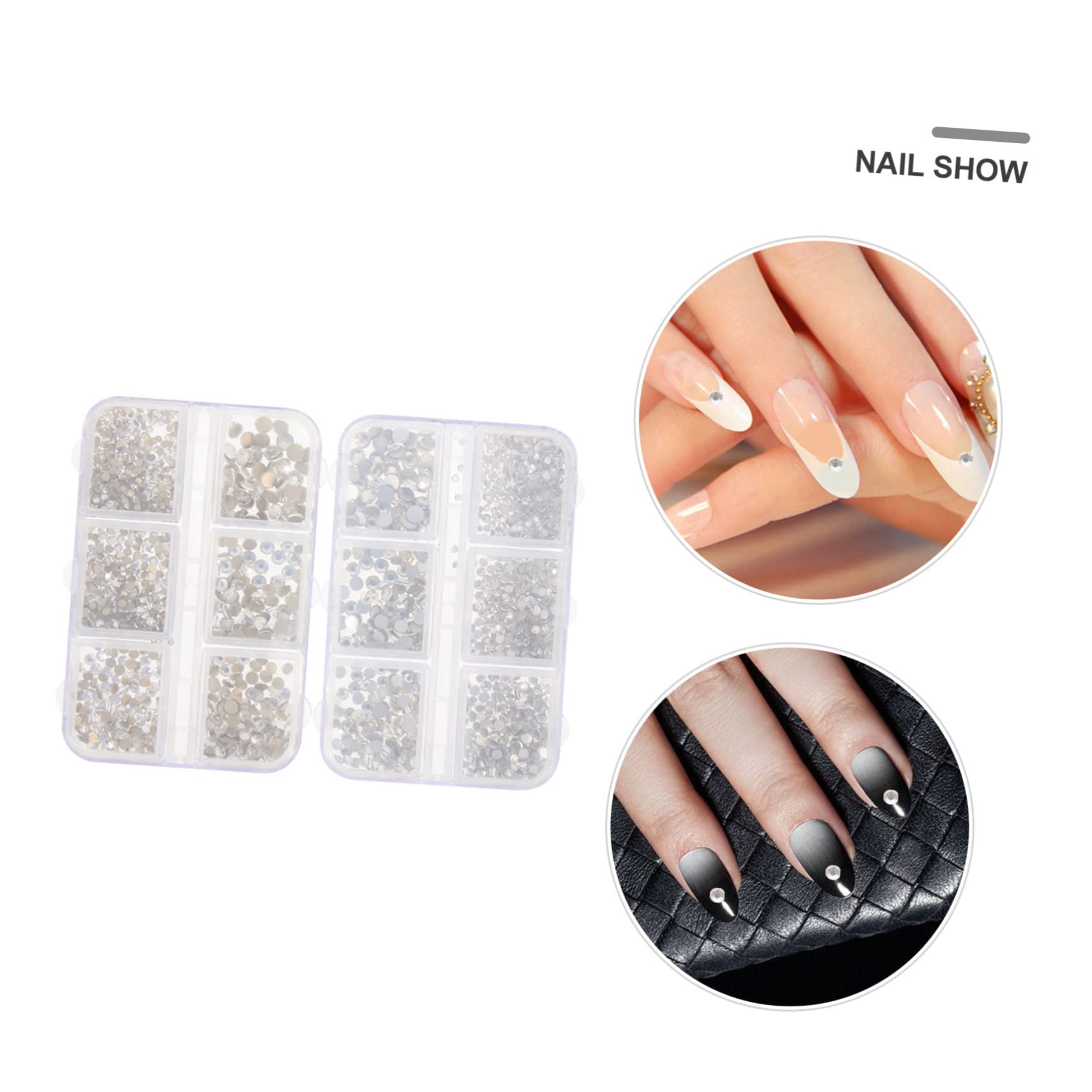 5 set Accessori Per Nail Art Con Strass Perline Dorate Per Nail Art Smalto Rosa Arcobaleno Decorazioni Per Unghie Con Glitter Per Nail Art Gioielli Per Unghie 2 scatole*5