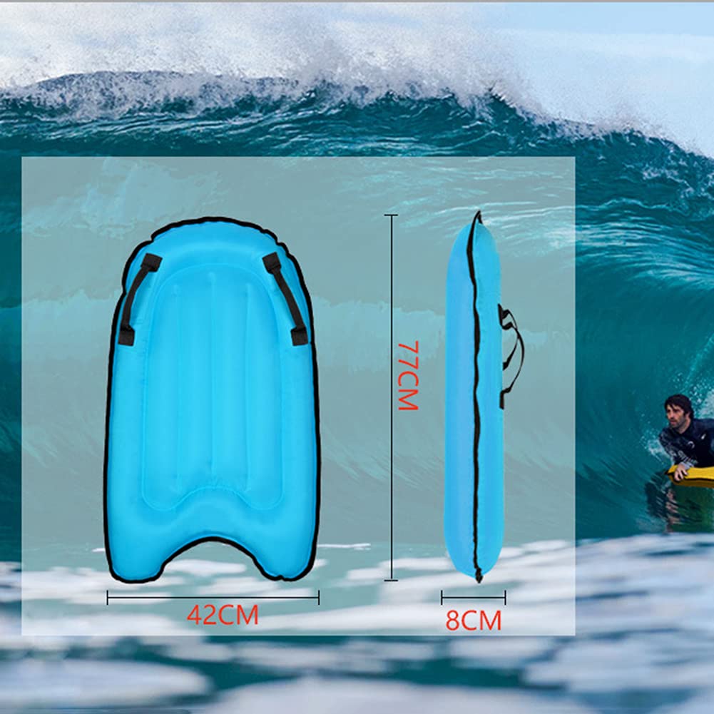 Planche de Surf Gonflable, Bodyboard Gonflable Planche de Surf Gonflable LéGèRe et Portable avec PoignéEs,Planche de Surf pour Enfant e Adulte,pour samuser en été dans leau(Rose)