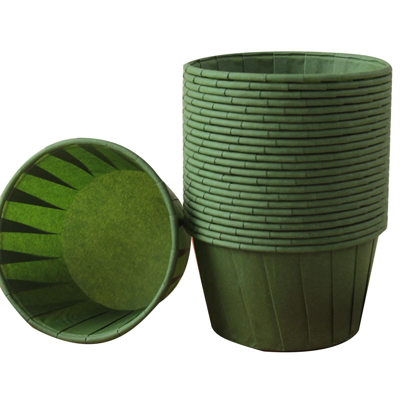 NEWFT 50Pcs Cupcakes Baking Cups Foil Cake Wrappers Baking Cups Containers Foil Liners Paper Cups Party