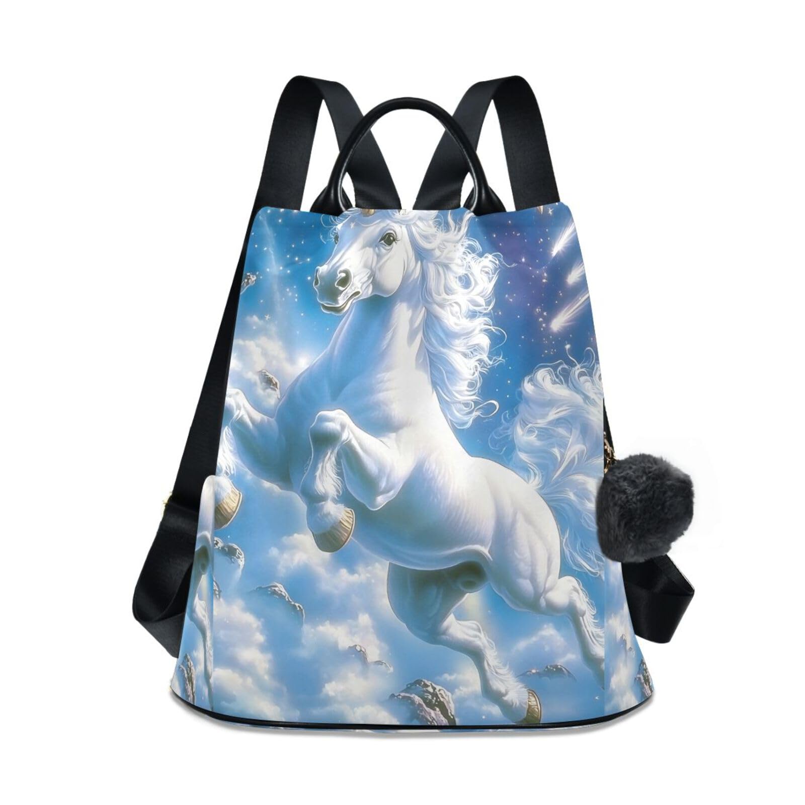 Unicorn Clouds Stars Backpack for Women Anti Theft Large Fashion Travel Shoulder Bag Purse Rucksack Lightweight