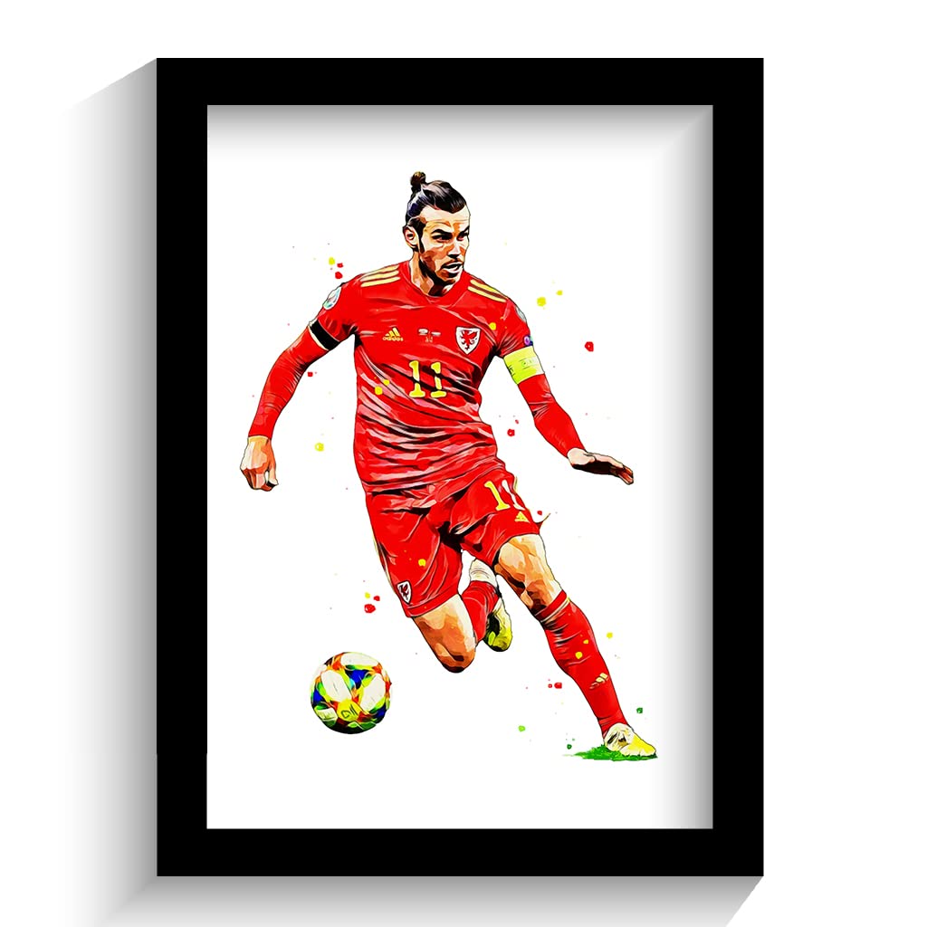 Wales - Gareth Bale - Framed Illustration Print Poster